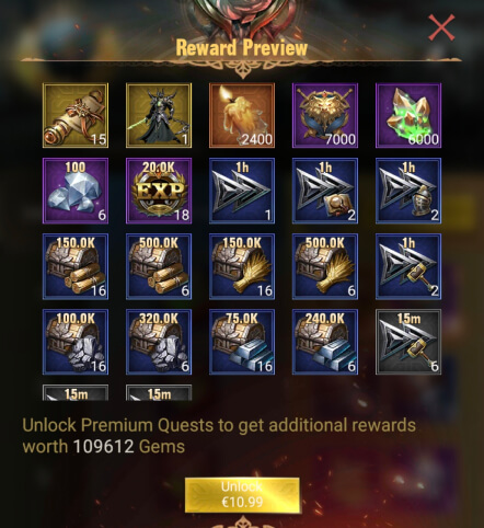 Imperium quests premium rewards preview