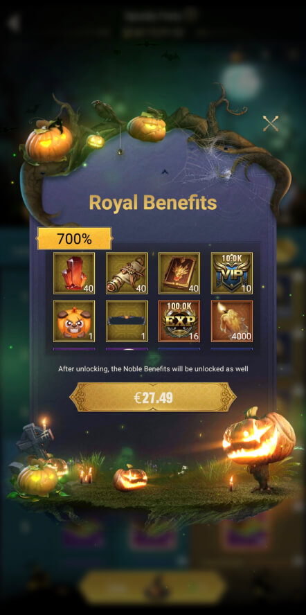 Spooky party royal benefits premium pack