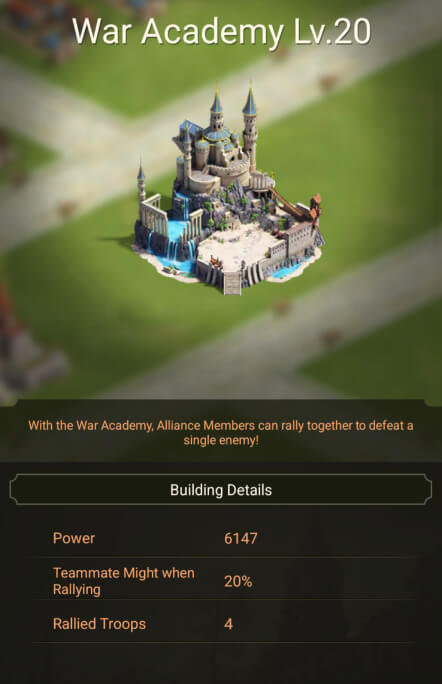 War Academy - Alliance building in Rise of Empires