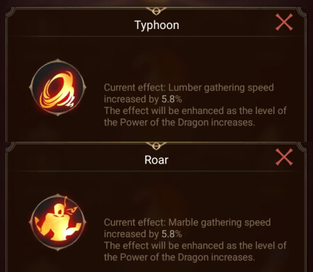 The Red Dragon talents for increasing the gathering speed