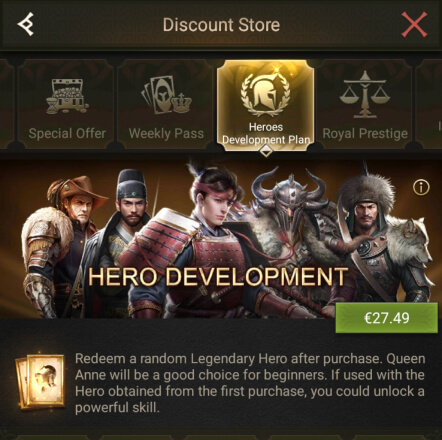 Hero Development pack Rise of Empires
