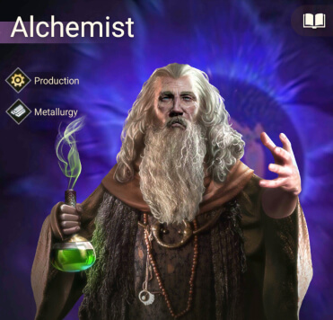 Edward the Alchemist development hero in Rise of Empires