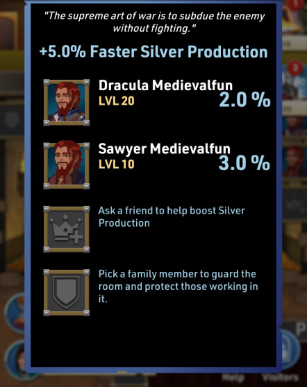 Assigned nobles to Treasury Room providing a 5% Silver production boost
