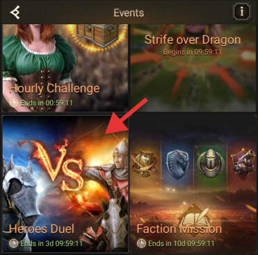 how to access Heroes Duel event