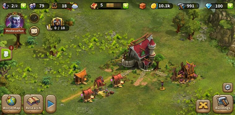 Elvenar Fantasy Kingdom strategy mobile game overview