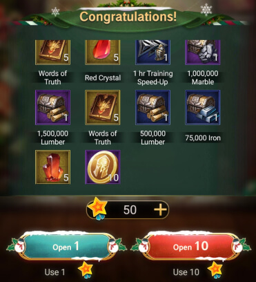 Christmas Wishlist first attempt rewards
