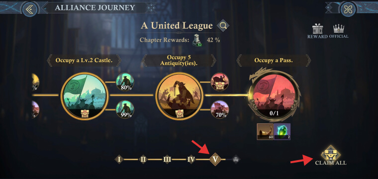 Alliance Journey chapter 5 progress preview