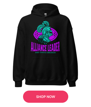 Strategy gaming hoodie - Alliance Leader and castle breaker - Real-time strategy gaming hoodie, MMO clothing