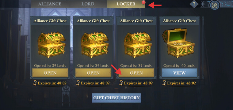 alliance locker rewards