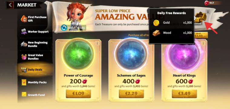 Daily Deals Free Rewards preview