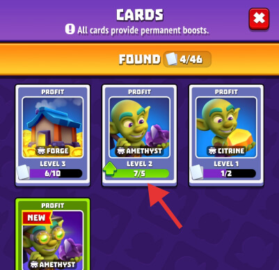 Upgrading Cards in Gold and Goblins