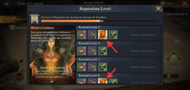 Dragon Flame Orbs - Path of Legends reputation level rewards