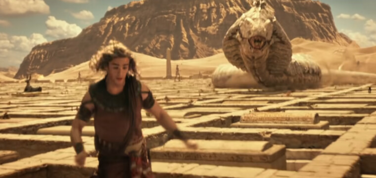 Gods of Egypt (2016) - the giant cobra scene