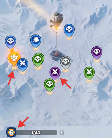 Lighthouse Intel level 6 missions: gray, green, blue, purple, and orange missions