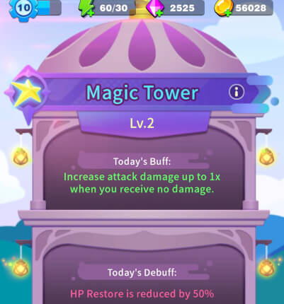 Magic Tower buff and debuff effects