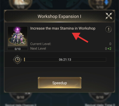 Researching Workshop Expansion 1 tech to increase the max Stamina for garrisoning Beasts