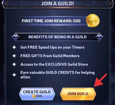 Reward preview for joining a Guild in Final Fantasy XV War for Eos