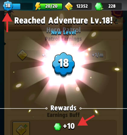 Archero Adventure Level Rewards