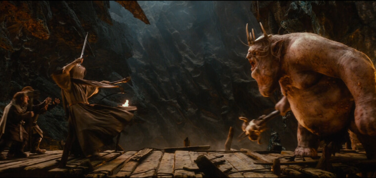 The Hobbit An Unexpected Journey - The Goblin King battle scene