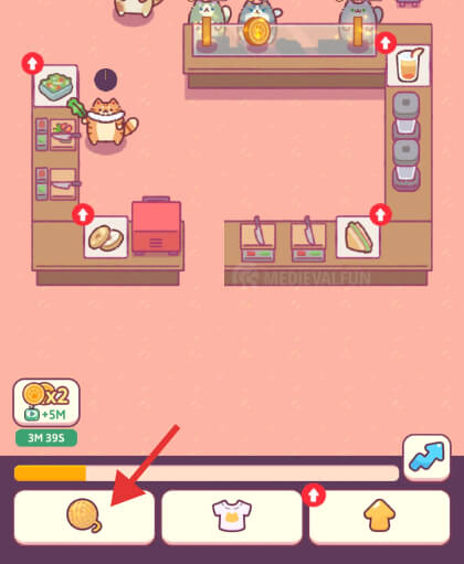 How to access the Merchandise in Cat Snack Bar