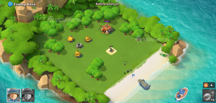 Boom Beach game battle demo