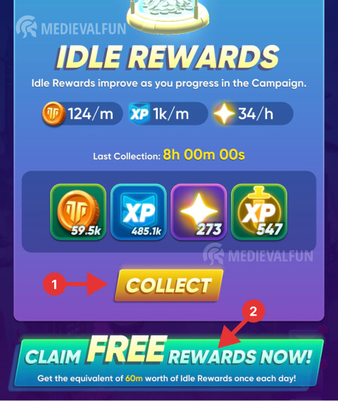 Idle Rewards Triumph RPG game