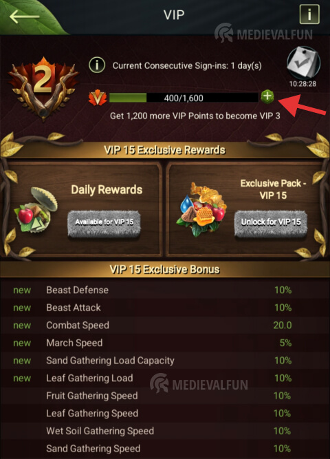 VIP level benefits and how to get more VIP points