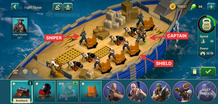 Battle tactics for Pirate Ships: Build and Fight game