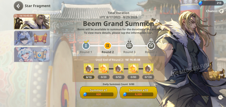 Beom Grand Summon Event in Grand Cross: Age of Titans