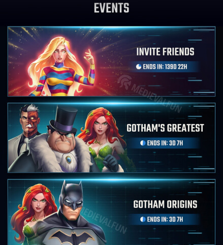 Limited-time events in DC Heroes and Villains