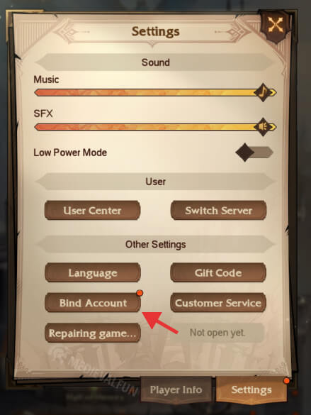 How to bind game account in Omniheroes