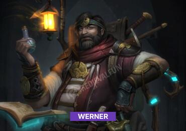 Werner, the best Arcanist hero in Dungeon Survivor 3