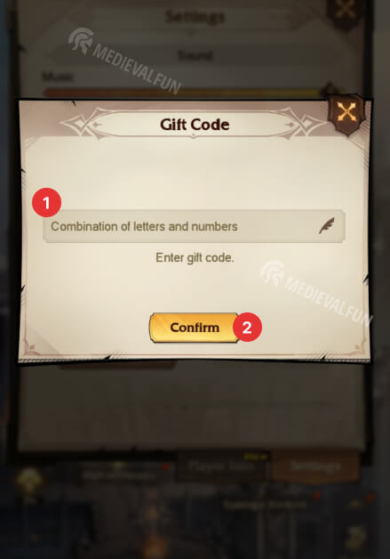 How to redeem Omniheroes gift codes - step 2