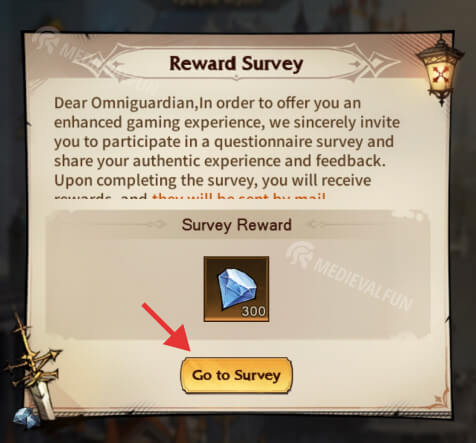 Omniheroes Survey reward