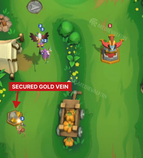Secured Gold Vein example in Warcraft Rumble