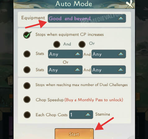 Setting up the Auto mode properly in Nobody's Adventure Chop Chop