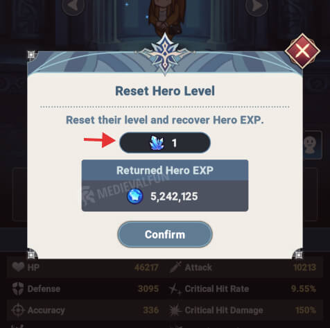 how to reset heroes in Seven Knights, step 2