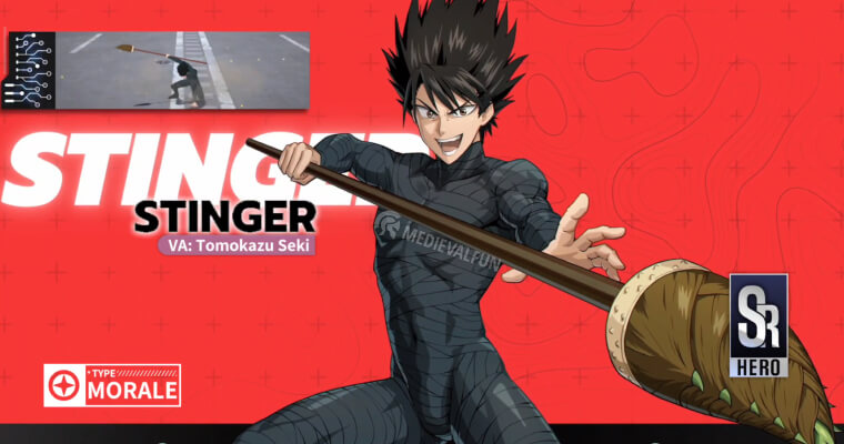 Stinger, a strong A-tier character in One Punch Man: World