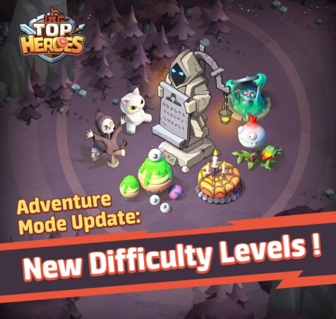 The Adventure mode featuring a Boss Challenge statue on a fantasy forest background