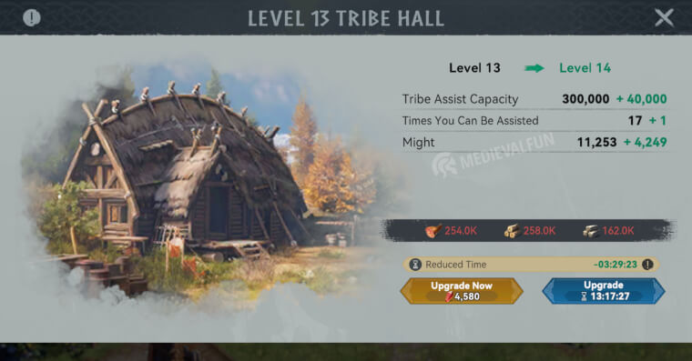 Tribe Hall structure in Viking Rise, level 13