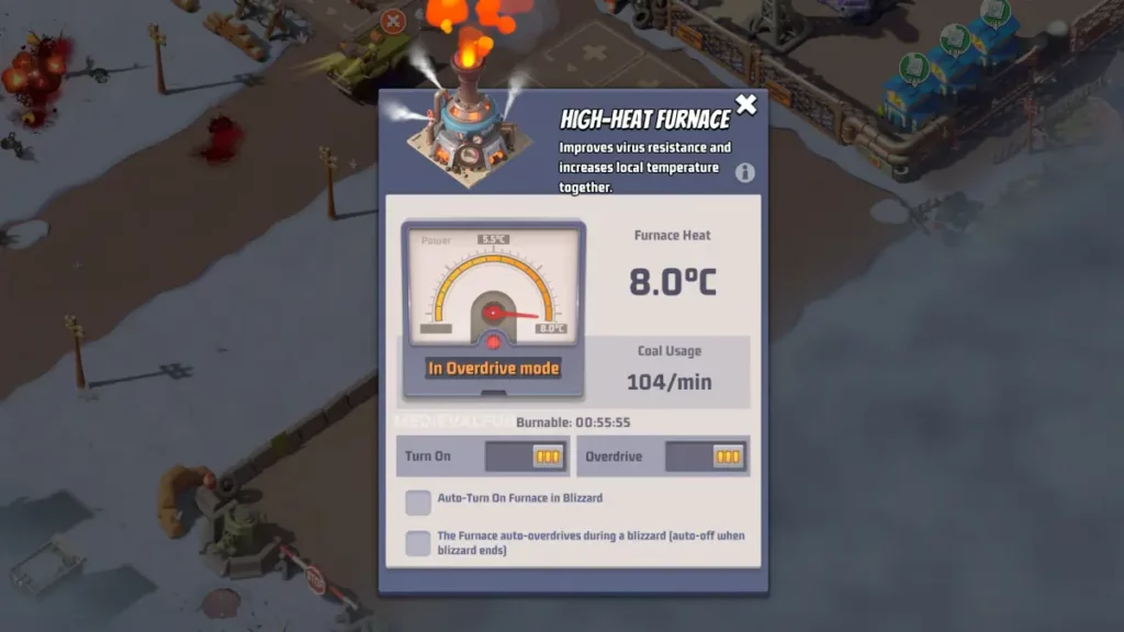 Season 2 high-heat furnace overdrive mode