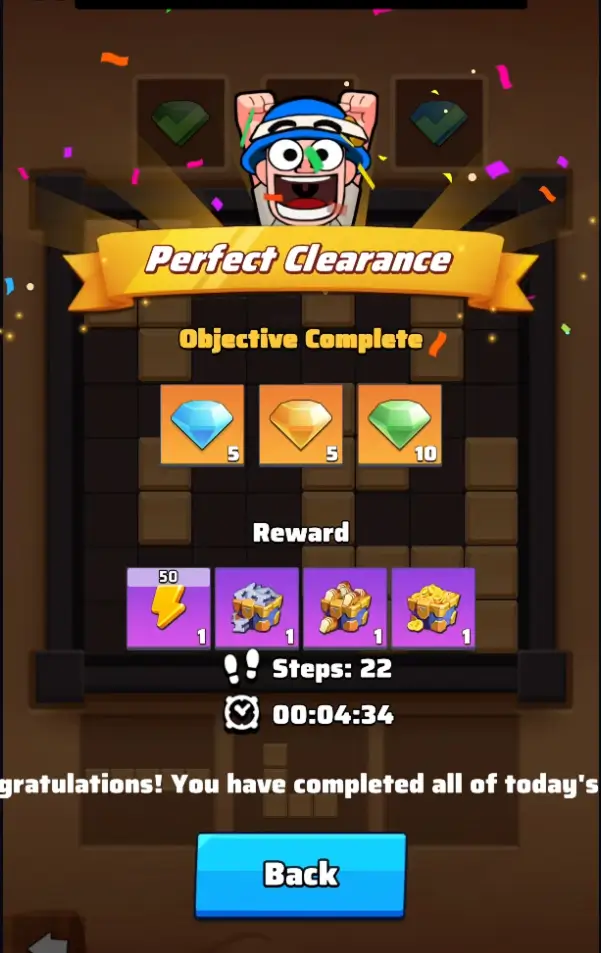 Gold Prospecting Tetris event rewards
